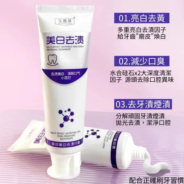 【iBloom】寶薇泉美白去漬牙膏100g-8入(溫和清潔、去漬亮白、清新口氣)