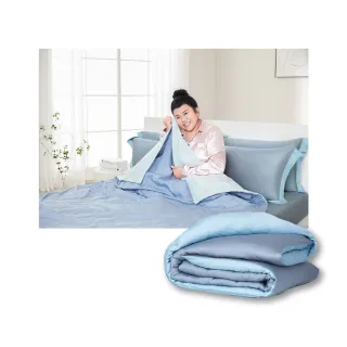 【PP 石墨烯】蠶絲石墨烯床包兩用被4件組(雙人寢具組 100%天絲+蠶絲)