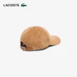 【LACOSTE】中性款-LOGO棉絨棒球帽(棕色)