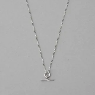 【ete】網路限定-Breeze Line 個性釦環項鍊(鉑金色 粉霧金色)