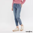 【Hang Ten】男女裝-鬆緊腰修身顯瘦口袋丹寧褲/涼爽輕量彈性直筒口袋長褲(多款選)