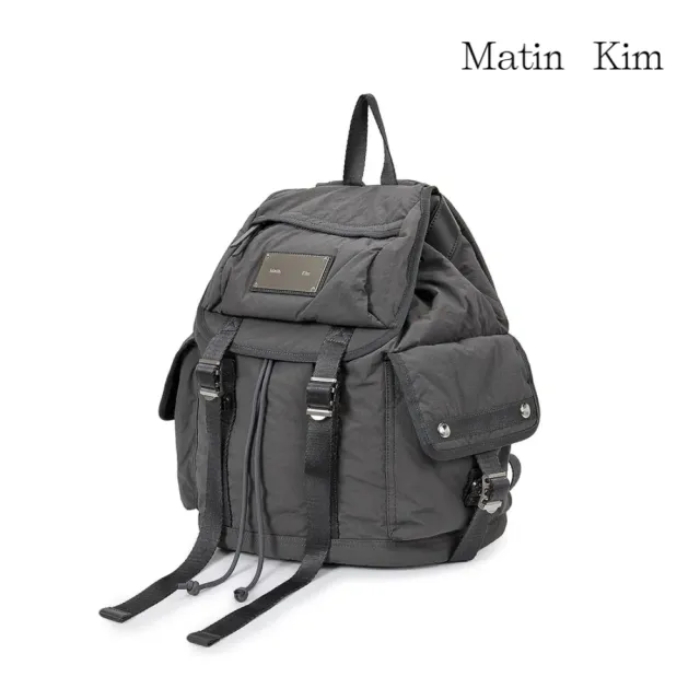 【MATIN KIM】官方旗艦 多口袋大容量後背包(炭灰)