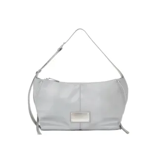 【MATIN KIM】官方旗艦 兩側拉鍊尼龍肩背包(灰色)