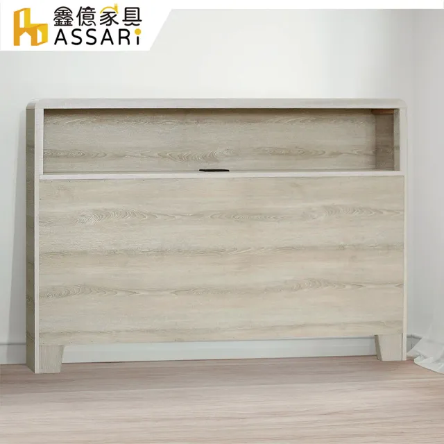【ASSARI】雙人5尺瑪卡蓉插座床頭片