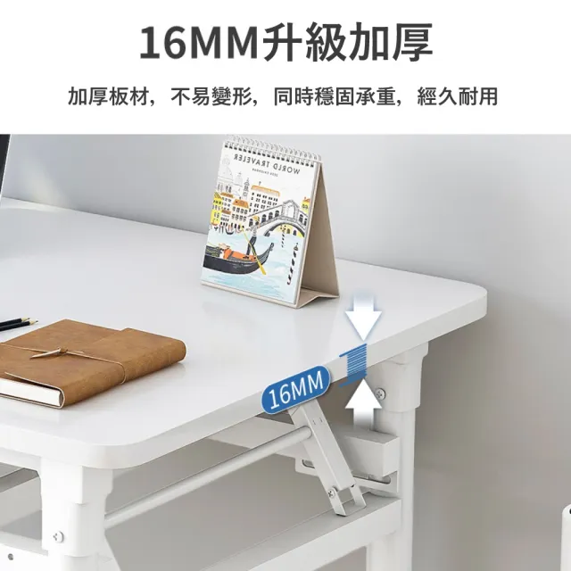 【MINE 家居】摺疊桌免安裝5種顏色 80*50cm(餐桌/客廳桌/書桌/電腦桌)