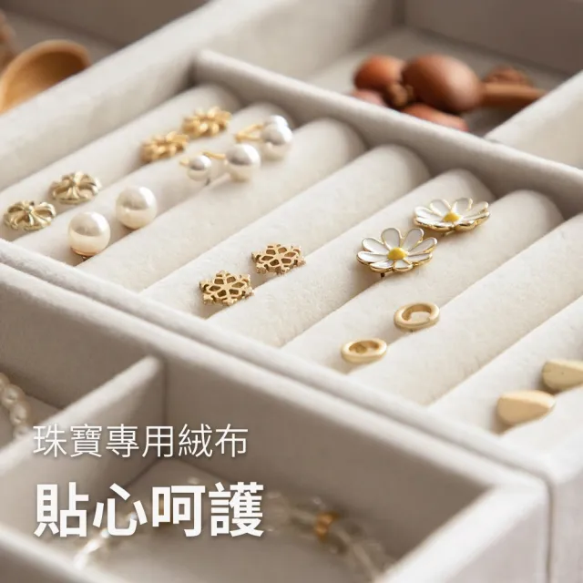 【hoi! 好好生活】懶角落首飾絨布拖盤大號 - 項鍊組合格