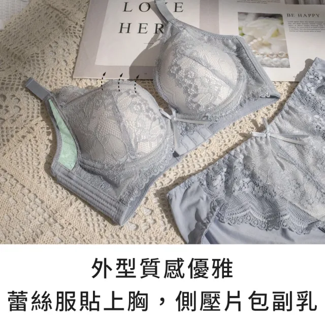 【玉如阿姨】耳語眷戀內衣※0761氙藍(B.C罩 小胸 超貼 軟鋼圈 台灣製)