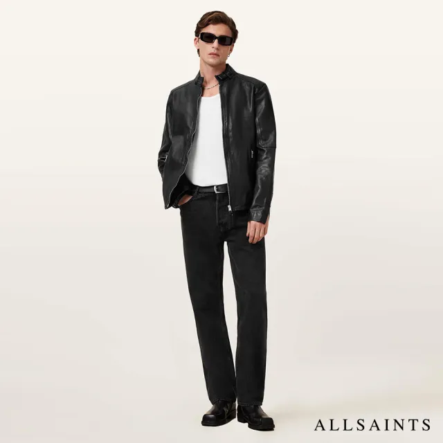 【ALLSAINTS】CORA 經典復古簡約純羊皮皮衣外套-烏黑 ML014P(常規版型)