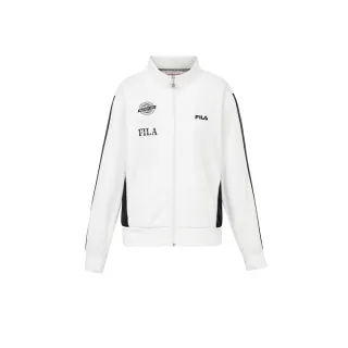 【FILA】女吸濕排汗針織外套-白色(5JKZ-5739-WT)