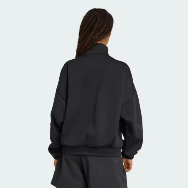【adidas 愛迪達】外套 女 運動立領外套 W Z.N.E. TT 黑 JW7778