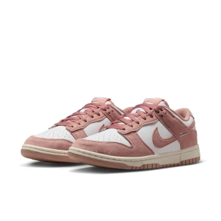 【NIKE 耐吉】休閒鞋 女鞋 運動鞋 麂皮 WMNS DUNK LOW 乾燥玫瑰 IB4417-102