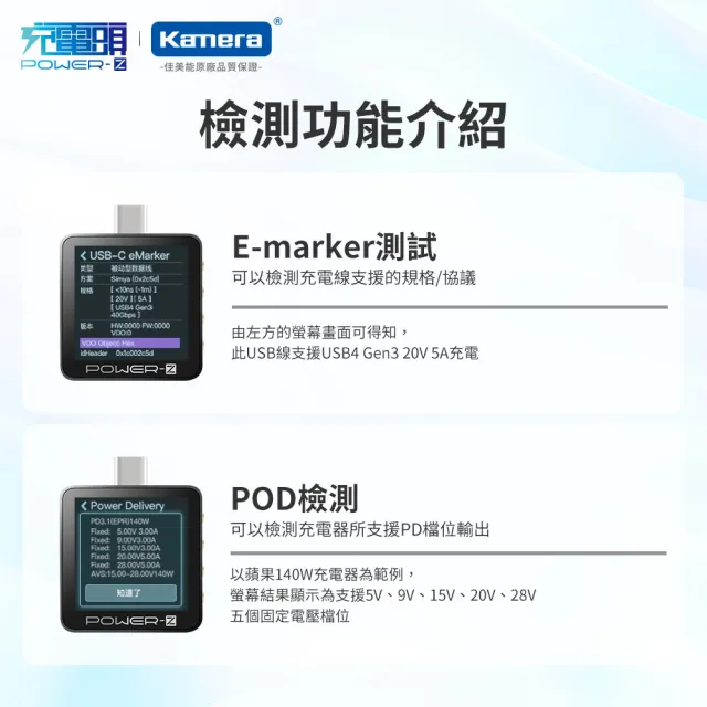 【Kamera 佳美能】ChangerLAB POWER-Z USB PD 測試儀 chargerLAB KM003C(測量儀/電壓電流/電流檢測儀)