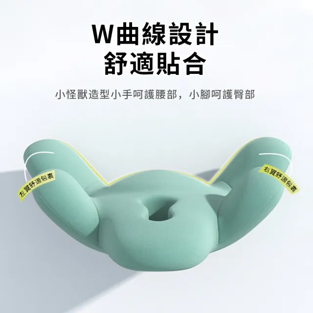 【OMG】人體工學記憶棉護腰靠墊 腰椎支撐減壓靠枕 久坐舒適透氣不悶 辦公室座椅汽車用護腰墊 靠腰枕