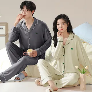 【藍尼居家】★舒適親膚情侶款睡衣套裝(女睡衣/男睡衣/情侶睡衣/家居服/兩件式)