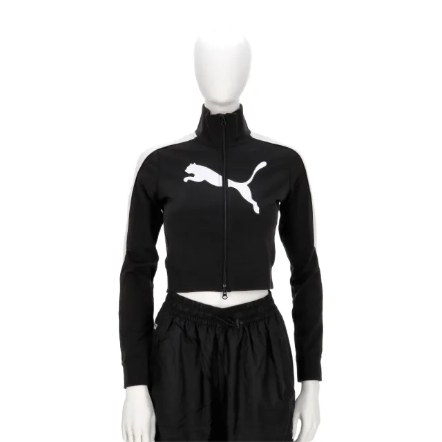 【PUMA】流行系列 Future Archive 女款 黑色 短版 歐規 Logo 立領 外套 63212301