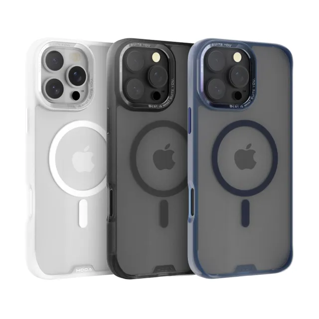 【HODA】iPhone 17/16 Plus/Air/Pro/Pro Max MagSafe 柔石軍規防摔保護殼
