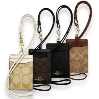 【COACH】識別證 掛帶 票卡夾 多色可挑 PVC 防刮皮革 證件套(CZ285 57311 63274)