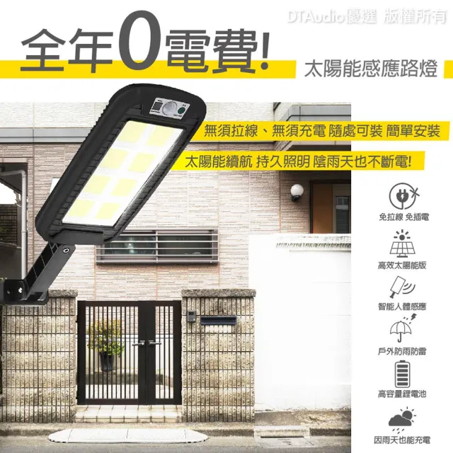 太陽能感應式路燈-8格240COB(感應燈 太陽能 戶外燈)