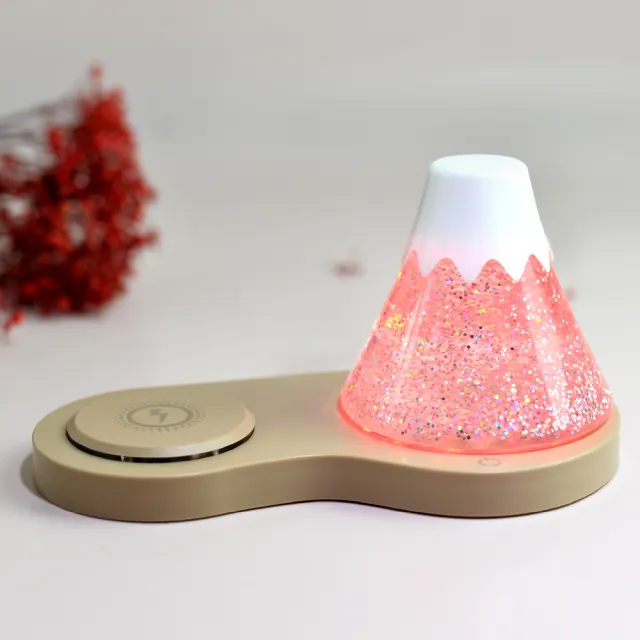 【Gdesign】富士山抹茶山飄飄燈|2 in 1 七彩流光 / 磁吸充電(七彩流光燈/磁吸無線充電/玩轉山景/擴香石)