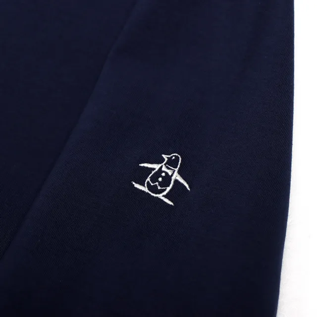 【Munsingwear】企鵝牌 網路獨家 男款藏青色 企鵝總動員圖案設計長袖T恤 MGWL2804