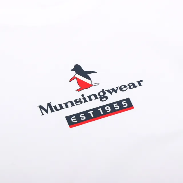 【Munsingwear】企鵝牌 網路獨家 男款白色美式休閒大字印花長袖T恤 MGWL2805