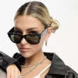 【RayBan 雷朋】A$AP聯名款 Mega wayfarer 寬版太陽眼鏡 RB0840SF 6826J5 公司貨