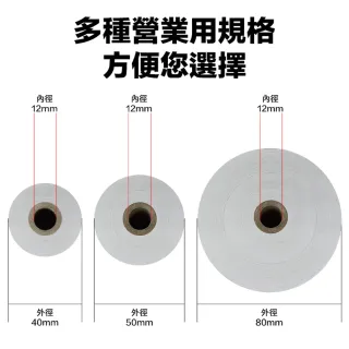 【CLEAN 克林】50捲裝 電子發票感熱紙捲  57x50x12mm(符合財政部規範 iCHEF可用 感熱紙 發票紙捲 熱感紙)