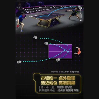 HALO黑橙尊爵版站立式人工智能AI桌球發球機/乒乓球機器人(自動發球器 無線遙控 教練機)