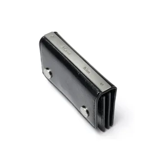 【MATIN KIM】官方旗艦 金屬扣風琴皮夾(黑色)