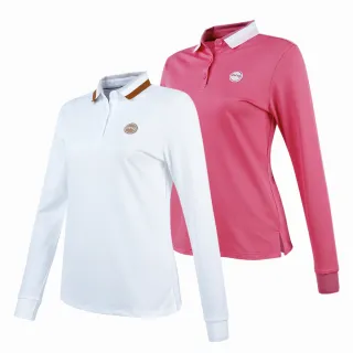 【PING】女款肩袖織帶高爾夫薄長袖POLO衫-共2色(吸濕排汗/抗UV/GOLF/高爾夫球衫/RA25290)