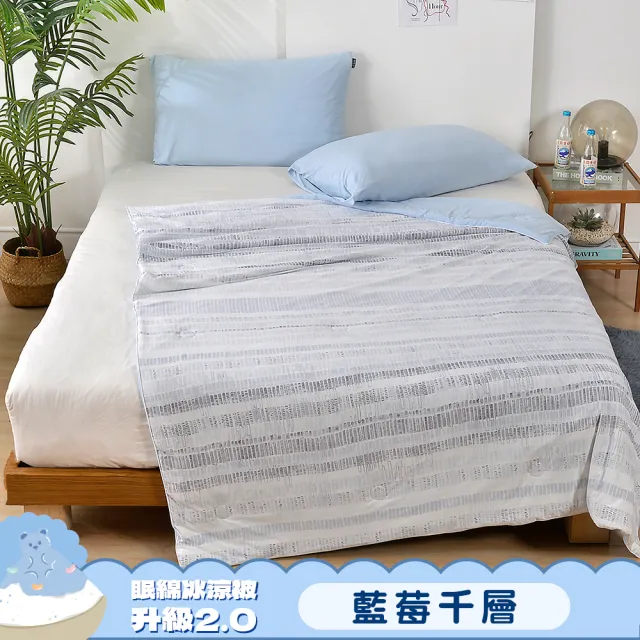 【Great Living 格蕾寢飾】La Belle 眠綿冰升級2.0 玻尿酸抗菌涼感涼被 150x195cm(任選 冰冰被 夏被)