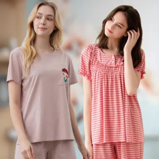 【La Felino 羅絲美】長短袖男女居家睡衣/褲裝/裙裝(多款任選)