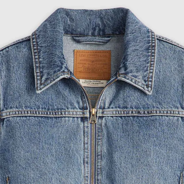 【LEVIS】女款 合身拉鍊牛仔夾克 / 外套 熱賣單品 001W8-0000
