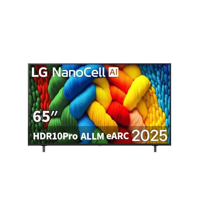 【LG 樂金】家電快配★65型 一奈米 4K AI語音物聯網智慧顯示器(65NANO80ATA)