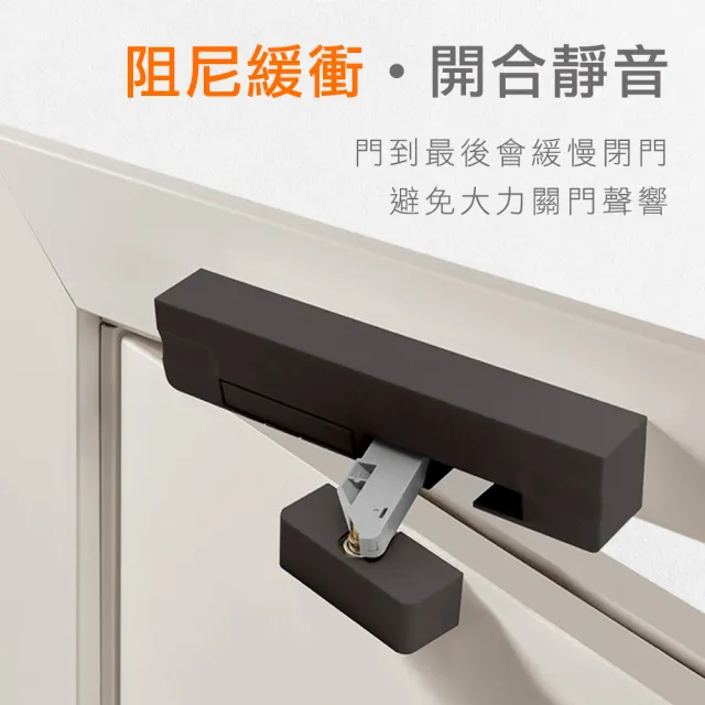 【職人工具】拉門器 自動關門阻尼器 門緩衝器 閉門器 免打孔 自動關門器調整 185-DSDLB 防夾手(自動關門器)
