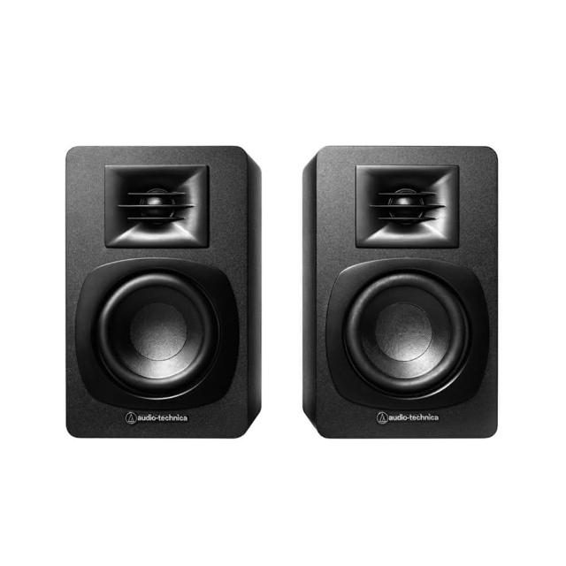 【audio-technica 鐵三角】AT-SP3X 主動式書架型喇叭 烏墨黑