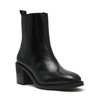 【steve madden】經典簡約素面短靴 SLENDER(黑色)