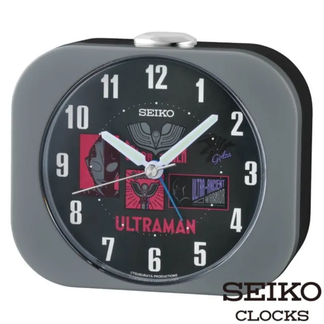 【SEIKO 精工】ULTRAMAN聯名 超人力霸王 奧特曼鬧鐘 QHE913(貪睡鬧鈴 夜光靜音指針)