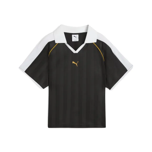 【PUMA官方旗艦】流行系列T7足球風短袖Polo衫 女性 63215701(短Polo)