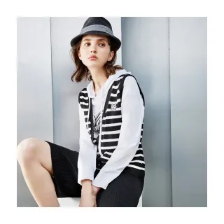 【Le Polka】刺繡條紋針織背心-女