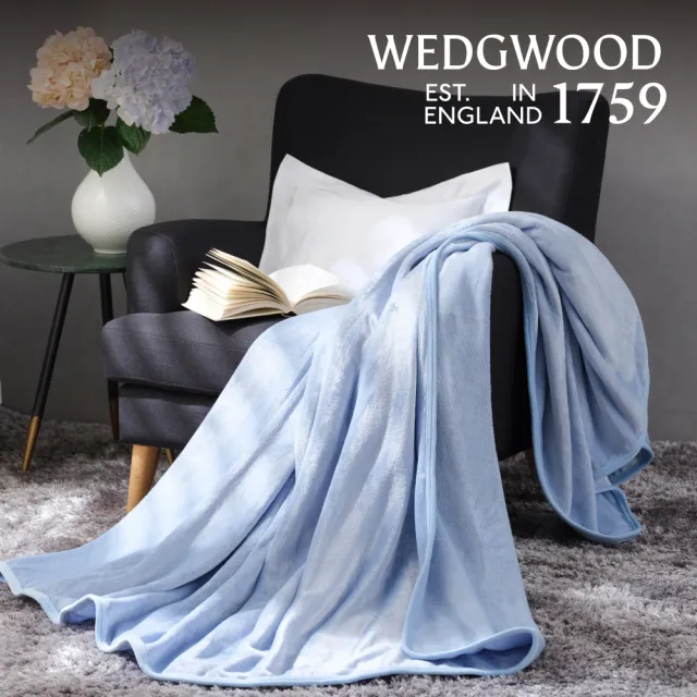 【WEDGWOOD】法蘭絨超細纖維 單層素面雙人毛毯 任選180x210cm