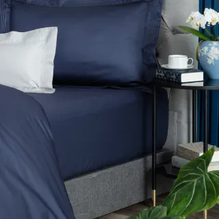 【WEDGWOOD】100%埃及棉素面鬆緊床包一件 加大/特大任選｜維斯塔(80支600織百貨款)