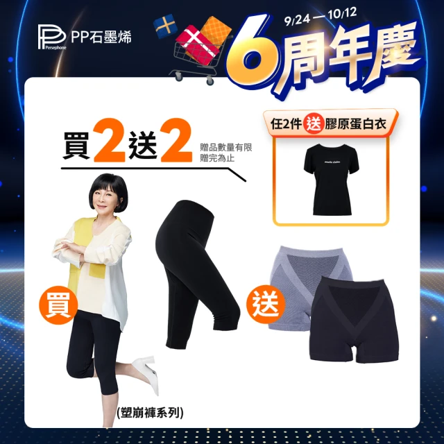 【PP 石墨烯】石墨烯塑崩打卡褲2件