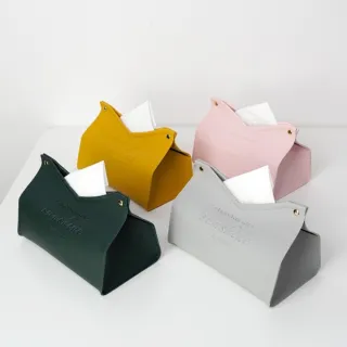 【TWBUY 台灣好購】皮革質感面紙盒(收納面紙盒 紙巾盒 抽取式衛生紙盒 防塵防油防水 V口22公分大號)