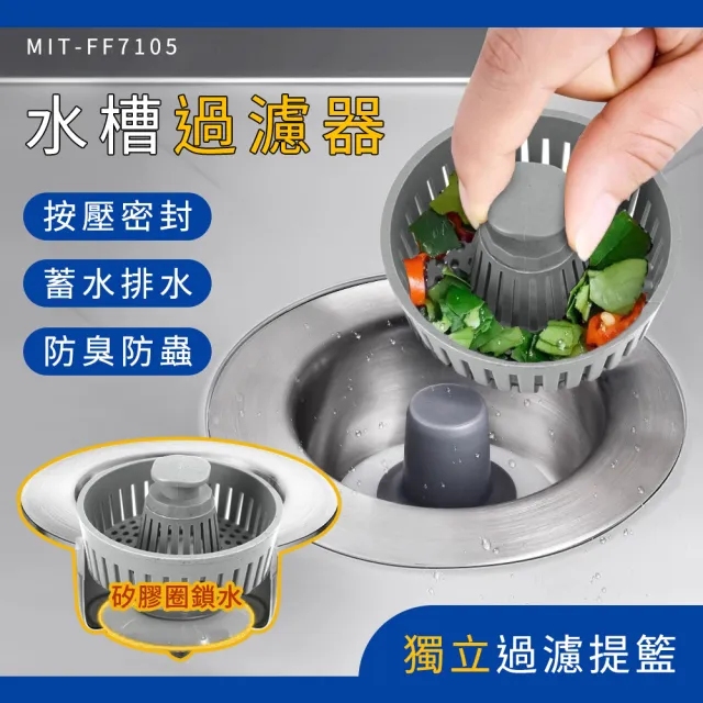 洗碗槽濾網 洗手台濾網 洗手臺濾網 水槽提籠組 水槽下水器 水槽過濾網 落水頭(190-FF7105)