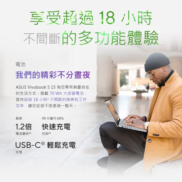【ASUS 華碩】15.6吋Copilot+PC AI筆電(VivoBook S 15/高通八核心/16G/1TB/W11/OLED)
