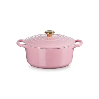 【Le Creuset】典藏琺瑯鑄鐵鍋圓鍋22cm(薔薇)