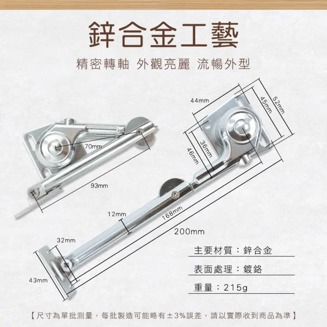 【工具達人】上掀掀桿 裝潢五金 支撐杆 系統櫃配件 櫥櫃支撐桿 上掀式鉸鏈 液上翻壓桿 一對1組(190-HDB7S)