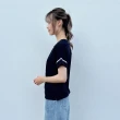 【Hana Mokuba】花木馬日系女裝圖騰圓領兩側開岔上衣(T恤)
