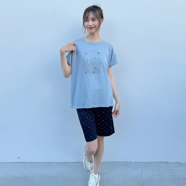 【Hana Mokuba】花木馬日系女裝圓領可愛圖案印花上衣(T恤)